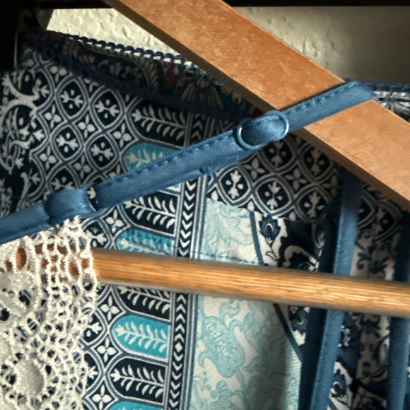 In Bloom by Jonquil Paisley Print Lace Cami & Wide Leg Pajama Set Sz: Med - Picture 7 of 14